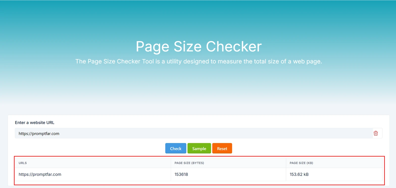 How to Check Website Page Size 